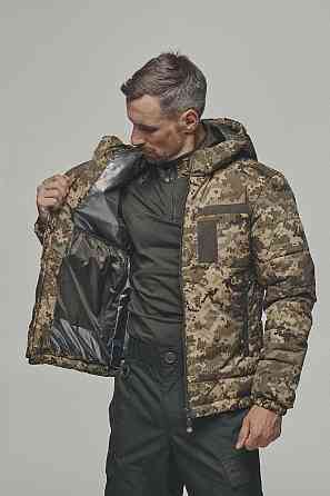 Тактическая зимняя мужская куртка на подкладке Omni-Heat до -20-25 градусов пиксель утеплитель TERMOLOFT WAR Львов