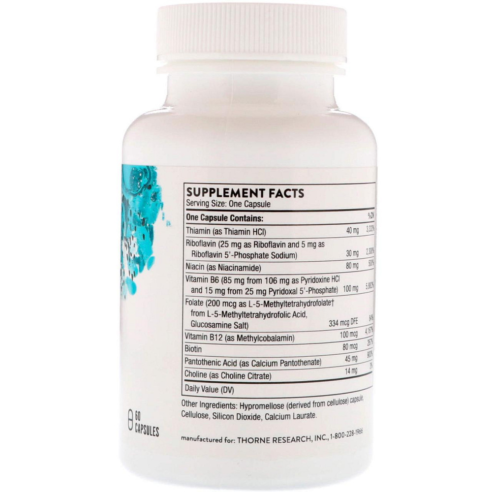 Комплекс витаминов группы В Thorne B-Complex # 6 60 капсул Киев - изображение 2