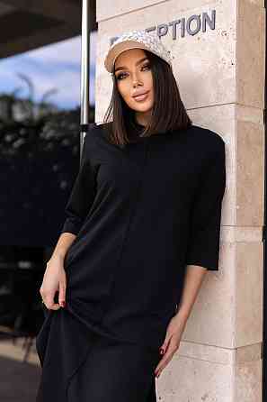 Трикотажное платье свободного кроя Berry 54-56, Черный Киев