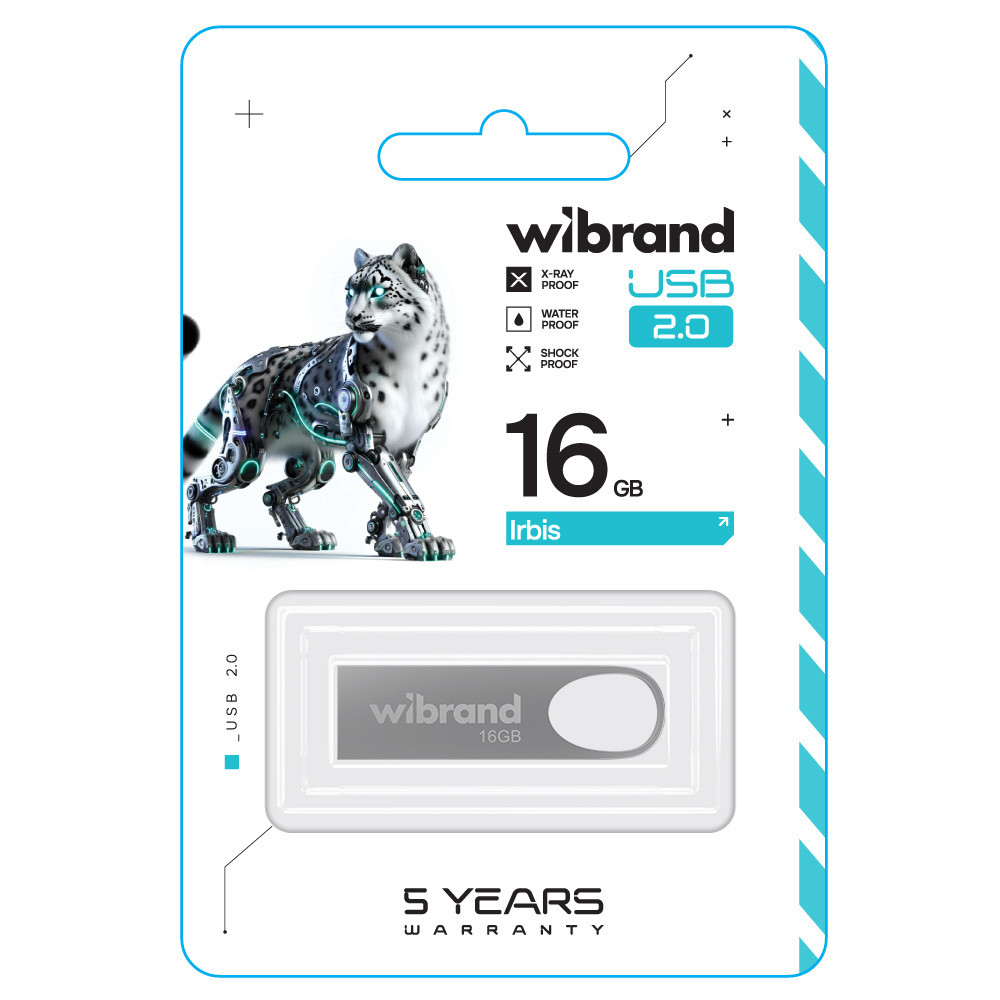 Флеш-накопитель Wibrand USB 2.0 Irbis 16Gb Silver Киев - изображение 2