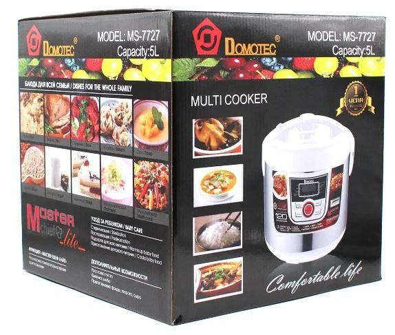 Мультиварка Domotec MS 7727 5 л, 12 режимів приготування, біла Вінниця - фото 4