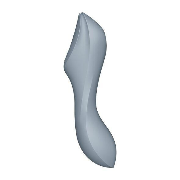 Вакуумний стимулятор з вібрацією Satisfyer Curvy Trinity 3 BlueGrey Sex Aura Київ - фото 2