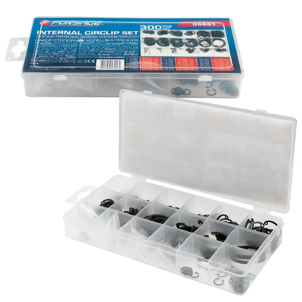 Набір стопорних кілець внутрішніх 300шт. FORSAGE F-06881 Одеса - фото 2