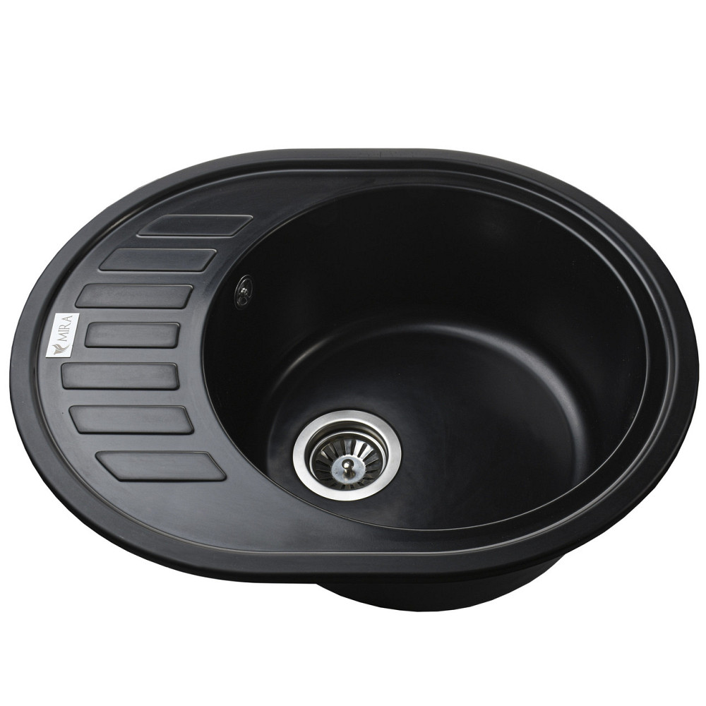 Гранітна мийка Mira ARNICA чорний 620 х 500 мм (000028781) Київ - фото 3