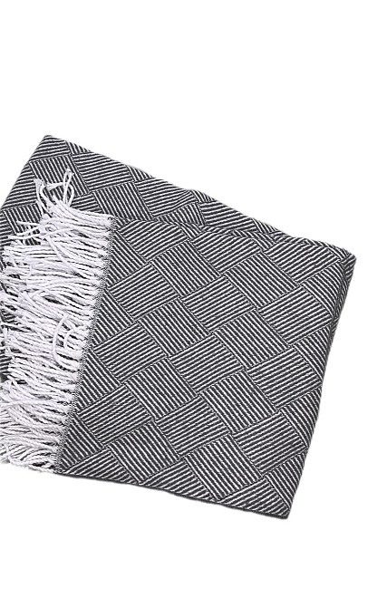 Vladi Плед Vladi 140x200 см бавовняний натуральний сірий Валенсія Valencia Harry Киев - изображение 4