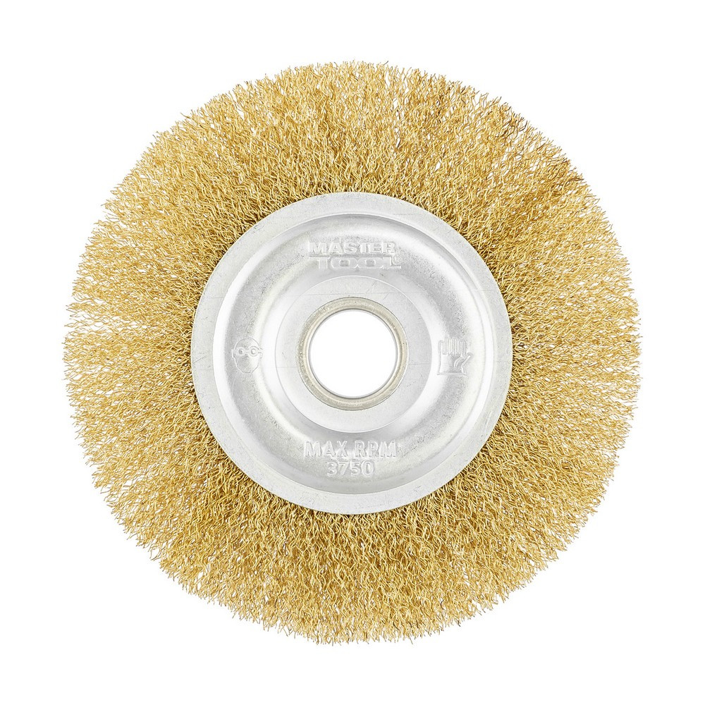 MASTERTOOL Щітка дискова MASTERTOOL з латунованого рифленого дроту Ø 150х22.2 мм 19-9115 Коломия - фото 5