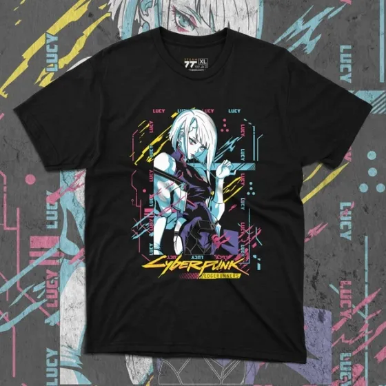 Футболка для підлітка хлопчика з принтом Cyber Punk Lucy Розмір 160 Anime11026 Дніпро