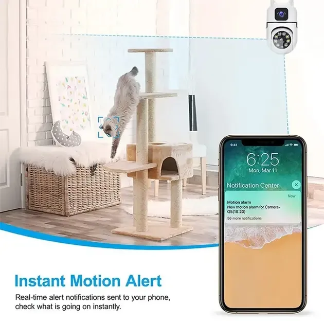 Уличная поворотная камера Dual Lens E10/V11 Wi-Fi с двумя объективами Коломыя - изображение 4