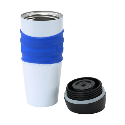 Термокружка Bergamo Mario 400 мл білий/синій (310-3) Винница - изображение 2