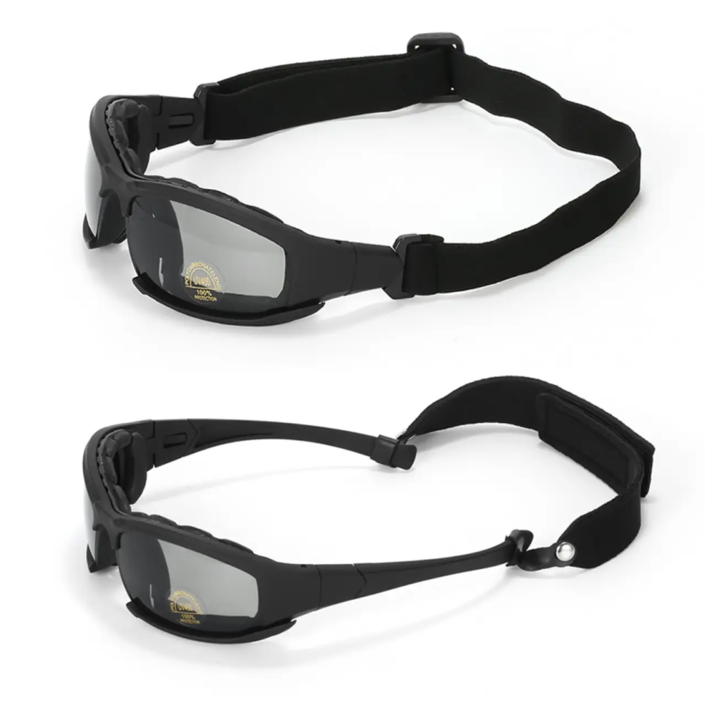 Очки тактические с поляризацией Daisy Х7 4 сменных линзы + чехол (Черный) Киев - изображение 4