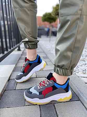 No brend Кросівки жіночі D1901-D65 сірий/синій (весна-осінь, еко замша+сітка) (2493) Коломия