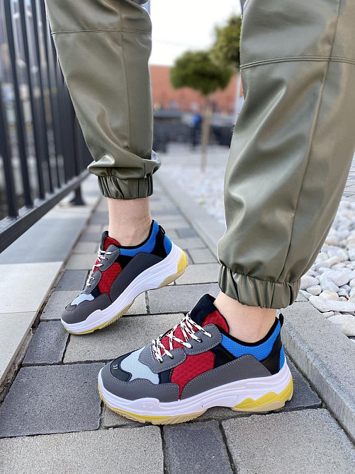 No brend Кросівки жіночі D1901-D65 сірий/синій (весна-осінь, еко замша+сітка) (2493) Коломия - фото 2