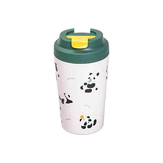 Термокружка Panda фарфоровая 380 мл, зеленая Киев