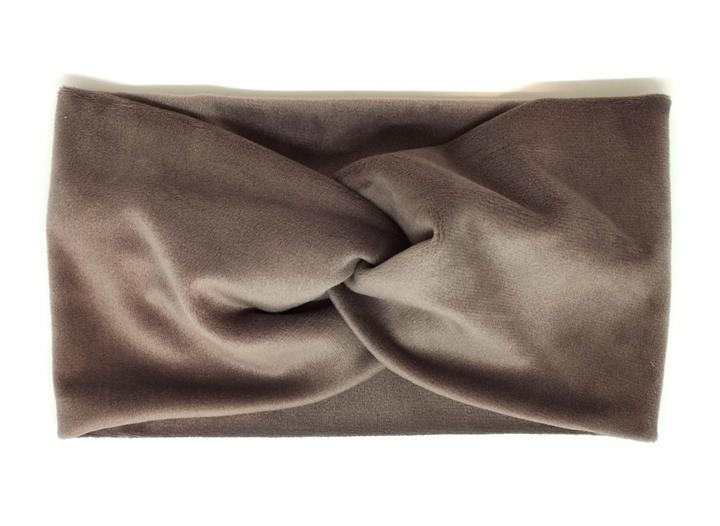 Пов'язка для волосся плюш кави Київ - фото 1