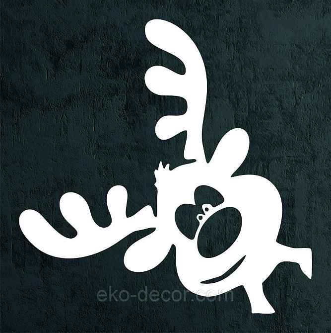 Декоративное настенное Панно «Олень», Декор на стену 50*50 см, Белый Киев - изображение 8