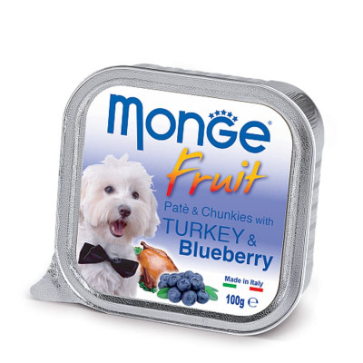 Консервы для собак Monge DOG FRUIT индейка с черникой 100 г (8009470013208) Винница - изображение 1