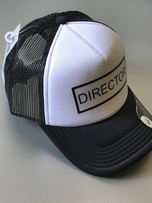 Чорно-біла Кепка-тракер з принтом DIRECTOR Чернівці - фото 1