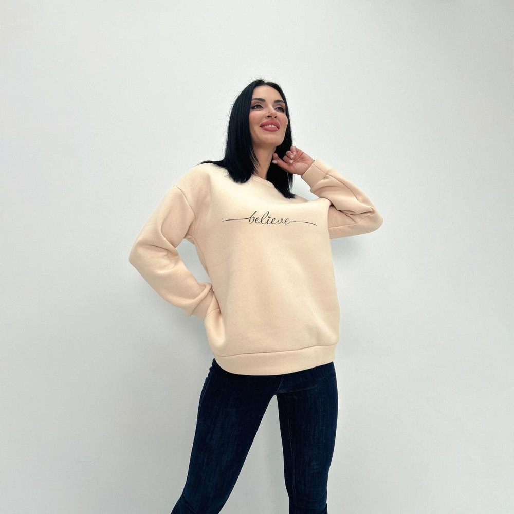 Жіночий світшот на флісі "Image" Турція оптом | Норма і батал Київ - фото 5