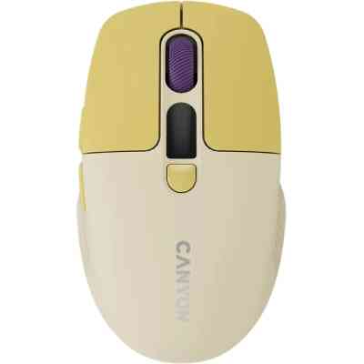 Мишка Canyon MW-26 LCD Silent Wireless/Bluetooth Yellow (CNS-CMSW26Y) Вінниця