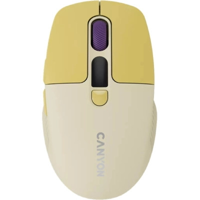 Мышка Canyon MW-26 LCD Silent Wireless/Bluetooth Yellow (CNS-CMSW26Y) Винница - изображение 1