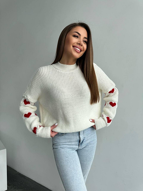 Женский стильный оверайз свитер акрил/шерсть Одесса - изображение 6
