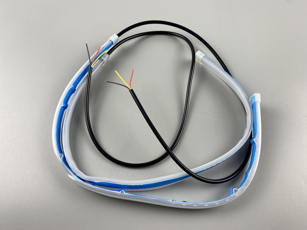 Гнучка світлодіодна LED-стрічка для фар автомобіля, гнучкі денні ходові вогні з миготливим поворотом авто LED Мукачево - фото 8