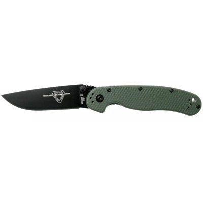 Ніж Ontario Knife RAT II D2 OD Green, Black Blade (ON8830OD) Вінниця - фото 1