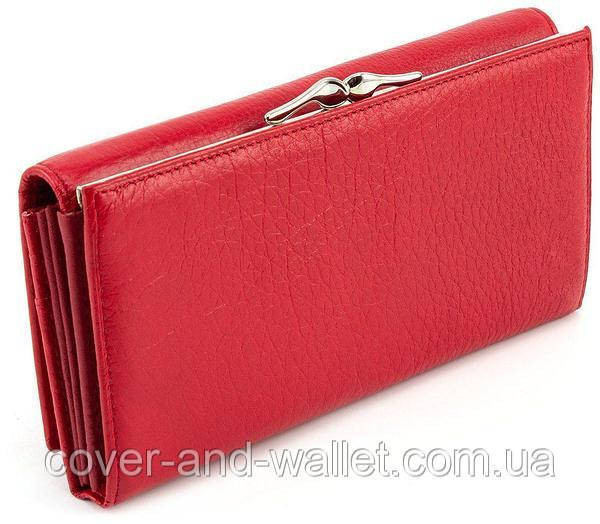 Великий жіночий гаманець з натуральної шкіри червоного кольору Marco Coverna Київ - фото 10