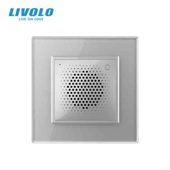 Розумний дверний дзвінок-сирена ZigBee Livolo сірий скло (VL-C7-FCBZ-2IP) Коломыя