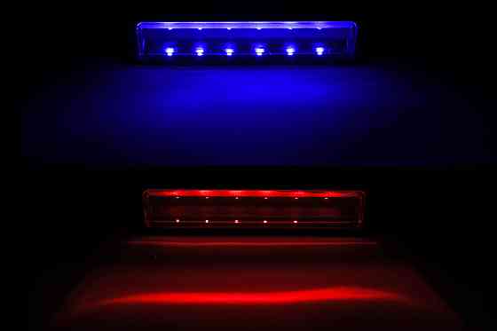 Фара POLICE червоно-синя (6 led, стробоскоп із кріпленням, прямокутна) світлодіодна Мукачево