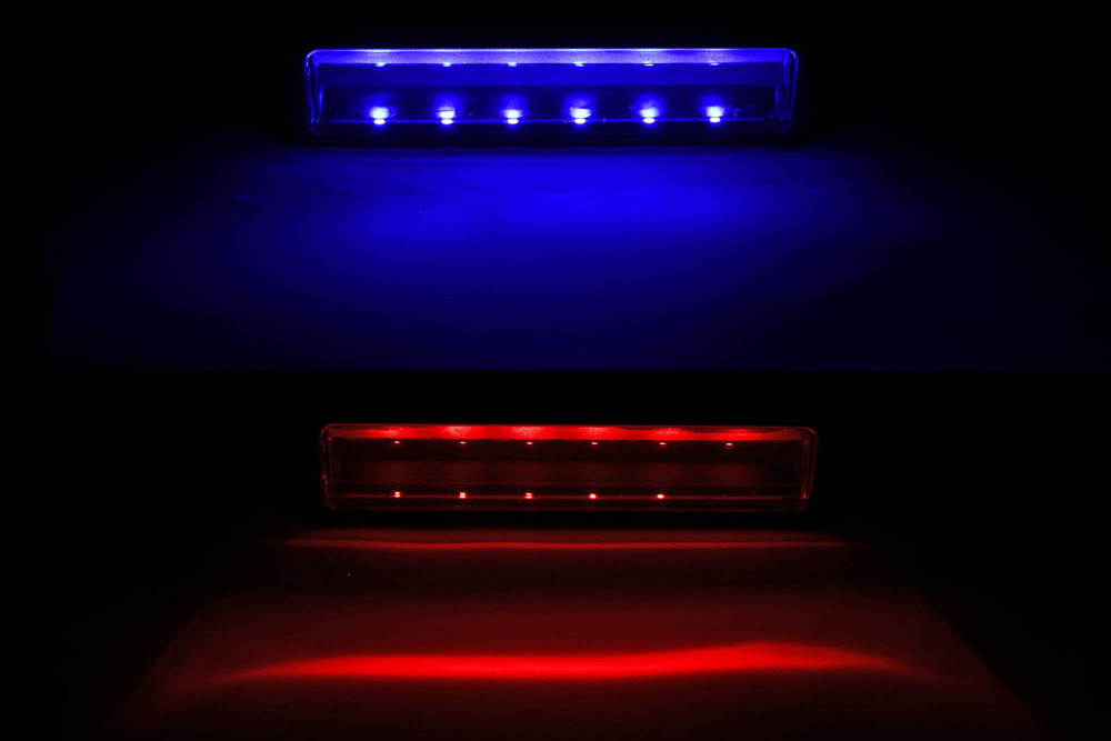 Фара POLICE червоно-синя (6 led, стробоскоп із кріпленням, прямокутна) світлодіодна Мукачево - фото 1