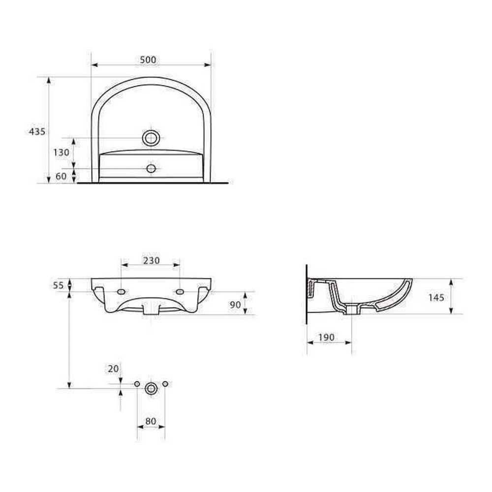 Умывальник мебельный Cersanit ARTECO 50 (000009735) Киев - изображение 2