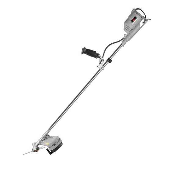 Тример електричний, 1,4 кВт, 7500 об/хв, ширина зрізання 255/420 мм, плавний пуск, ремінний привід, котушка + 3-лопатевий ніж Киев