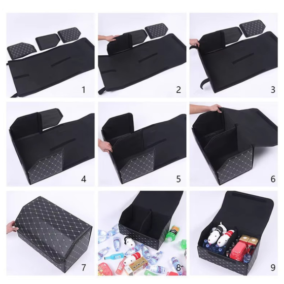 Органайзер-сумка автомобільна в багажник машини, саквояж, ящик для зберігання аксесуарів в авто з ручкою 55х30х30 см (L) Кам'янець-Подільський