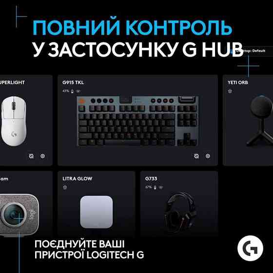 Мікрофон Logitech G Yeti Orb RGB Black (988-000551) Чорний Харків