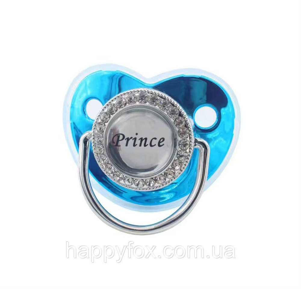 Соска пустушка дитяча ортодонтична зі стразами сваровськи Синій Львів - фото 1