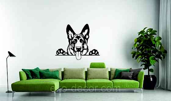 Декоративне настінне Панно «Вівчарка», Декор на стіну 90*72 см, Чорний Київ