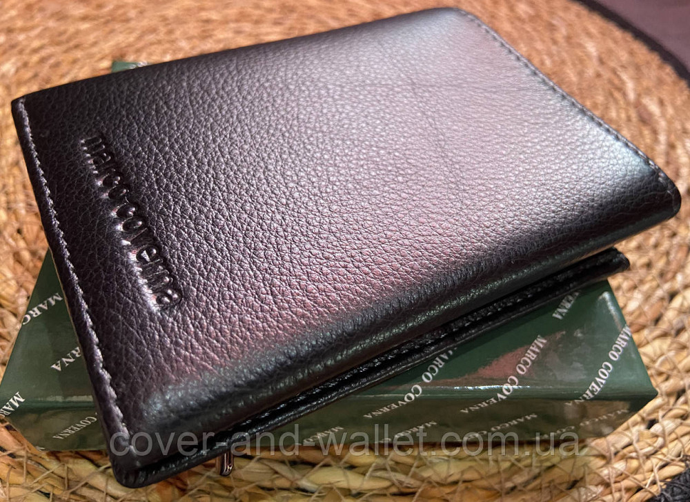 Тонкий чоловічий шкіряний гаманець на магнітній застібці  MC 604 A Київ - фото 1