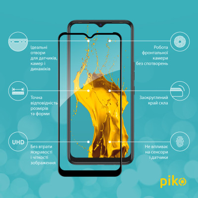 Стекло защитное Piko Full Glue Tecno Spark 7 Black (1283126515217) Винница - изображение 2