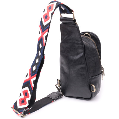 Сумка Vintage Жіноча слінг через плече з екошкіри Чорна (sale_15117) Вінниця - фото 6