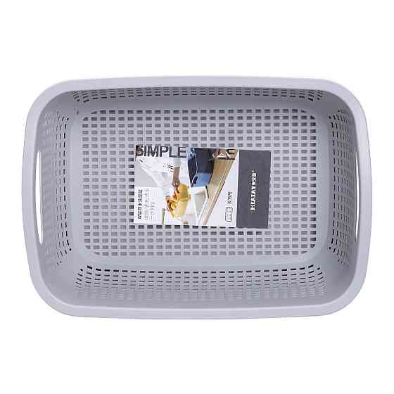 Кошик-друшлак 2 в 1 для миття овочів, фруктів і зелені 29,5×21×11 (см) Білий HP-45-6W Коломыя