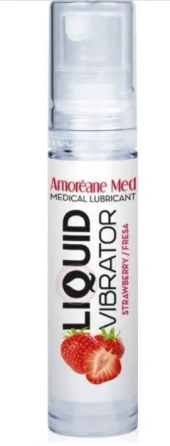 Стимулирующий лубрикант от Amoreane Med: Liquid vibrator - Strawberry ( жидкий вибратор ), 10 ml Sex Aura Киев
