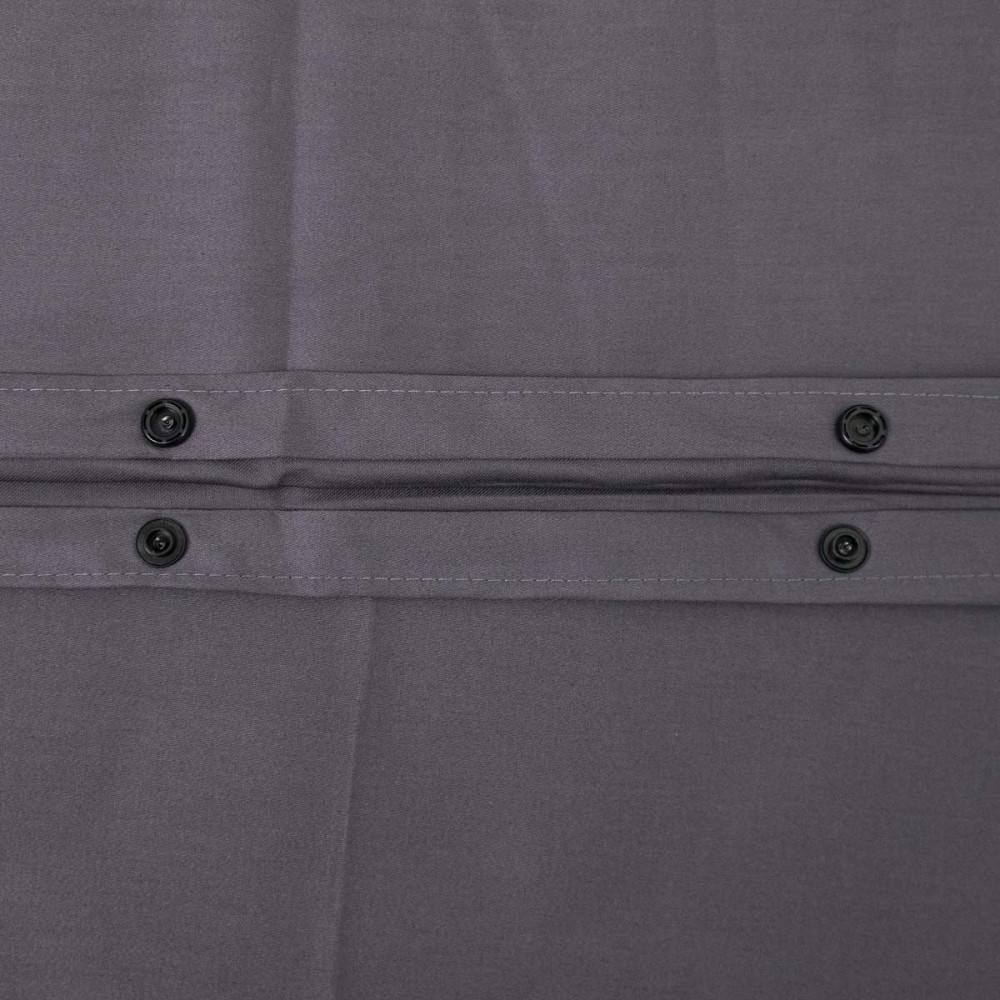 Комплект постільної білизни полуторний Сатин Гладкий 135 г/м2 YouStar (Графіт) 2 х 70х70 Суми - фото 4