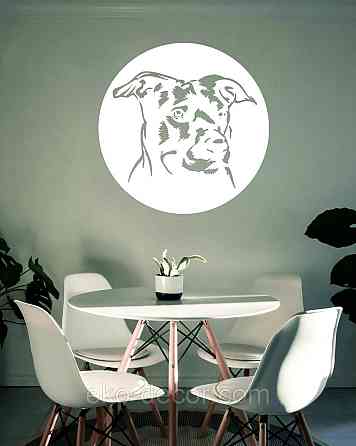 Декоративное настенное Панно «Собака», Декор на стену 90*90 см, Белый Киев