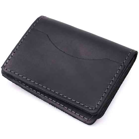 Превосходная обложка на автодокументы в винтажной коже GRANDE PELLE 22872 Черный Киев