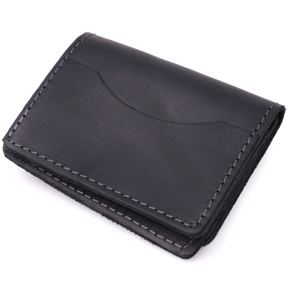 Превосходная обложка на автодокументы в винтажной коже GRANDE PELLE 22872 Черный Киев - изображение 2