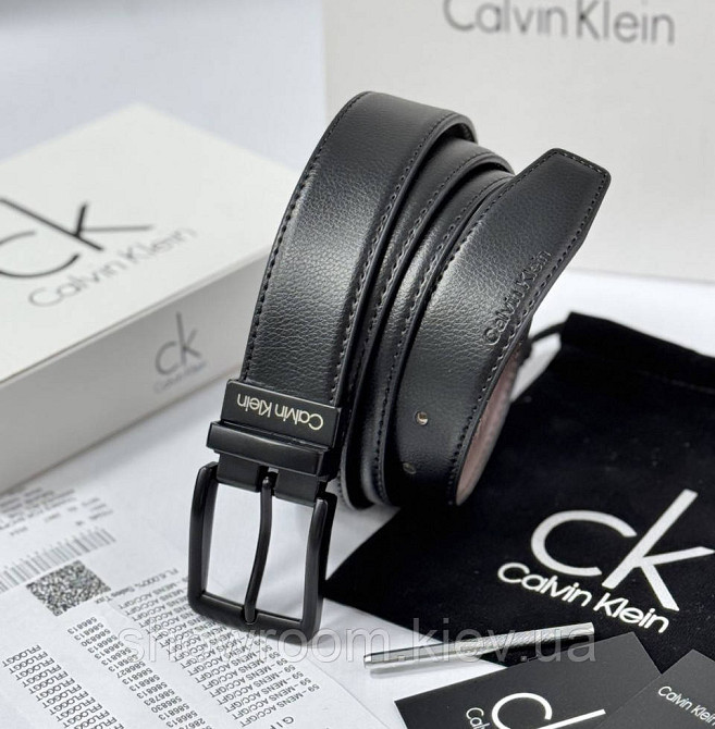 Двусторонний кожаный ремень в подарочной упаковке (452) черный/коричневый Киев - изображение 1