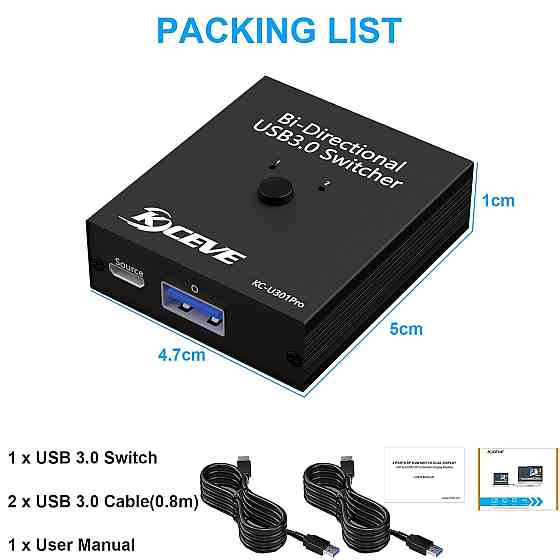Перемикач KCEVE Usb для 2 комп'ютерів Луцк