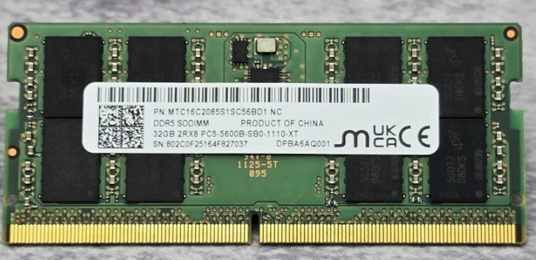 Оперативна пам'ять Micron 32GB So-Dimm DDR5 5600MHz Нова! Харків - фото 3