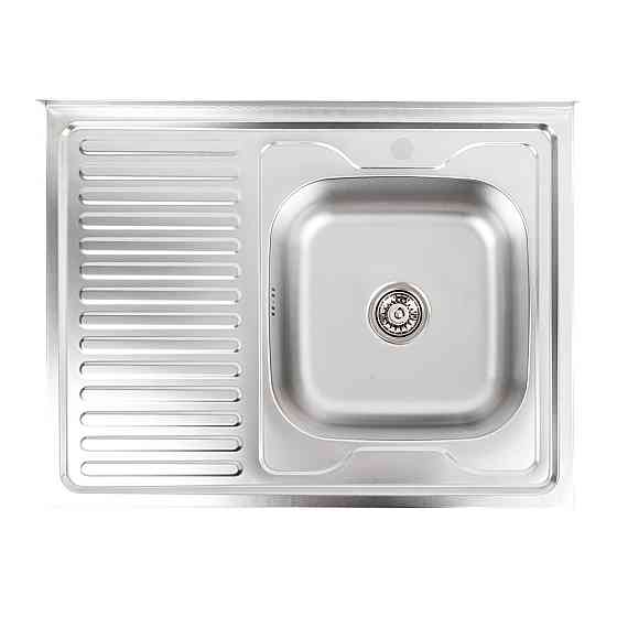 Кухонна мийка з нержавіючої сталі Valeso 8060 R ДЕКОР (0,7/160 мм) Коломыя